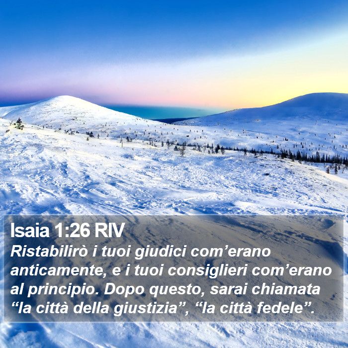 Isaia 1:26 RIV Bible Study