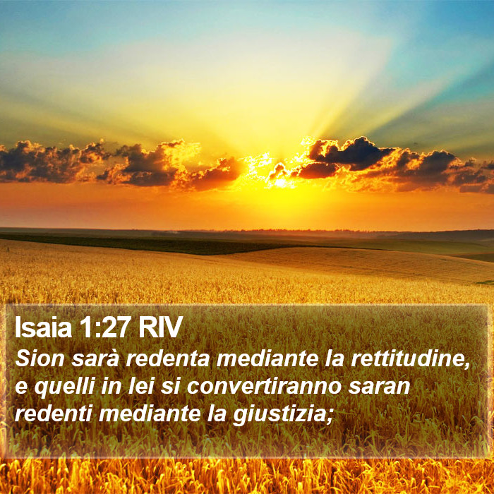 Isaia 1:27 RIV Bible Study