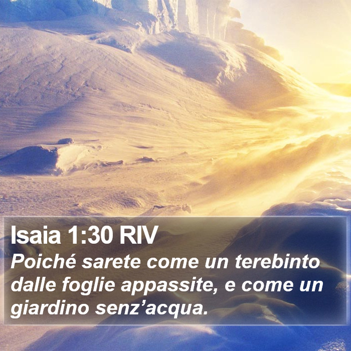 Isaia 1:30 RIV Bible Study