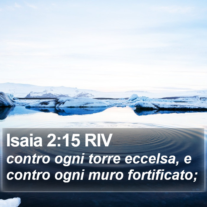 Isaia 2:15 RIV Bible Study