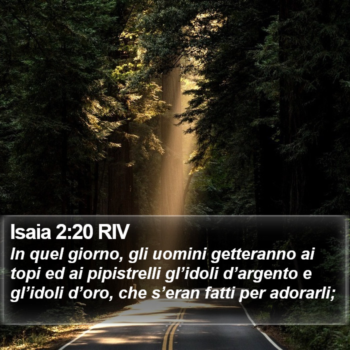 Isaia 2:20 RIV Bible Study
