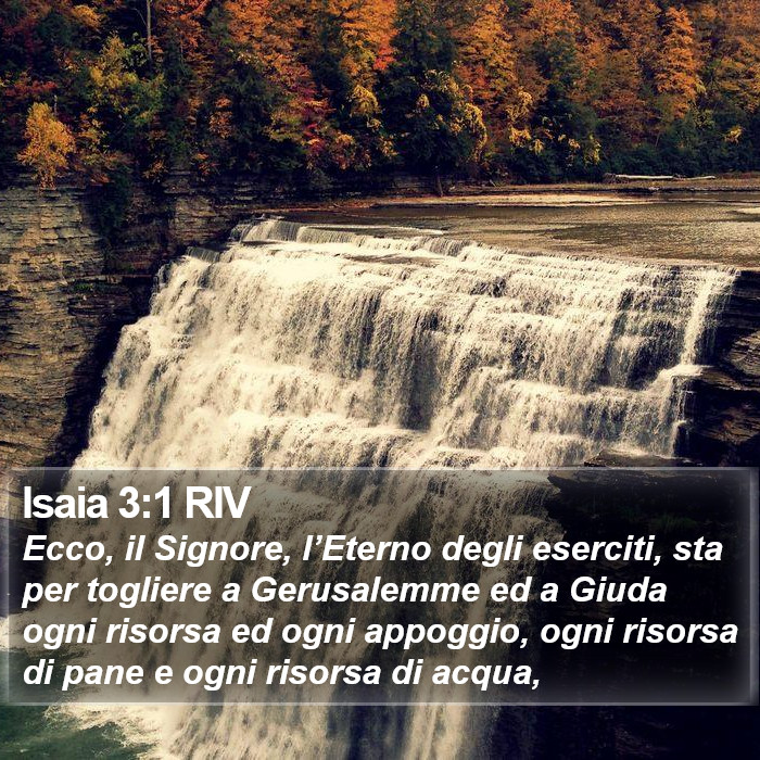 Isaia 3:1 RIV Bible Study