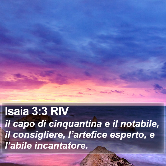 Isaia 3:3 RIV Bible Study