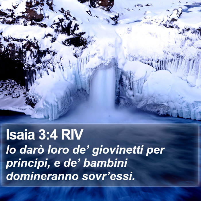 Isaia 3:4 RIV Bible Study