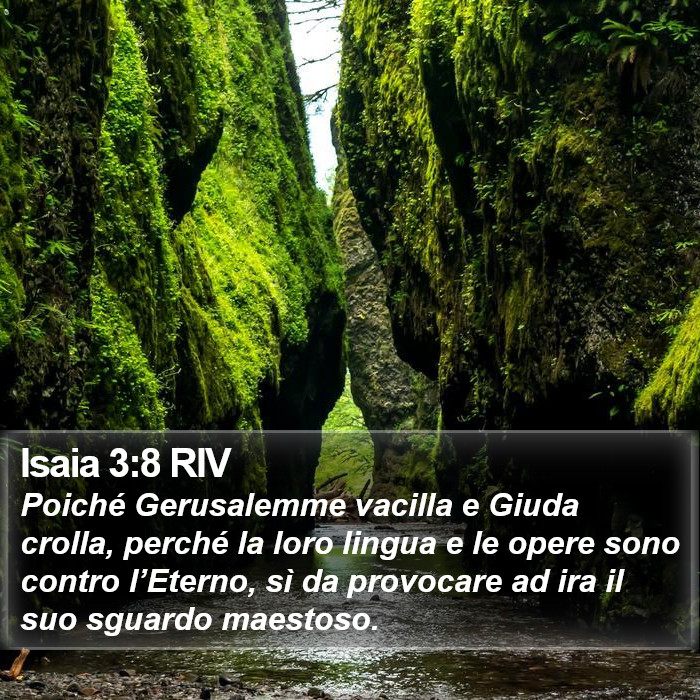 Isaia 3:8 RIV Bible Study