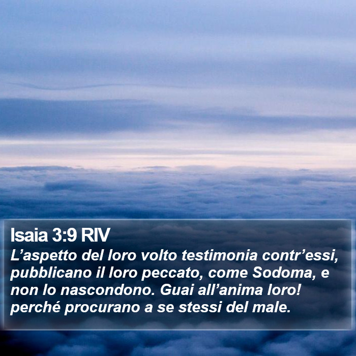 Isaia 3:9 RIV Bible Study