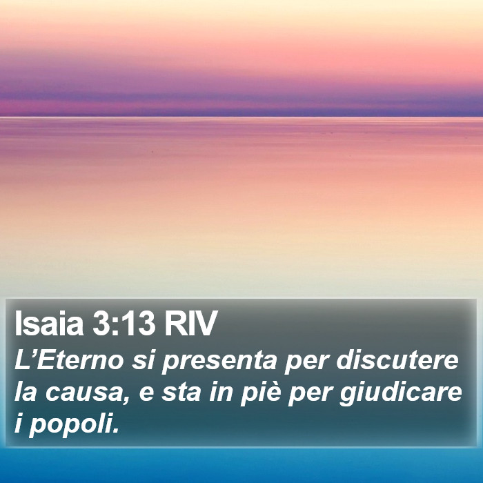 Isaia 3:13 RIV Bible Study