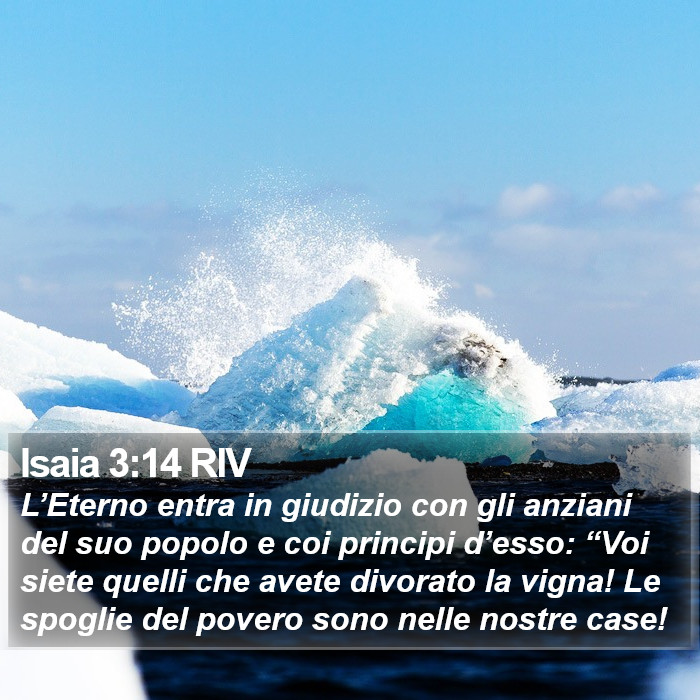 Isaia 3:14 RIV Bible Study