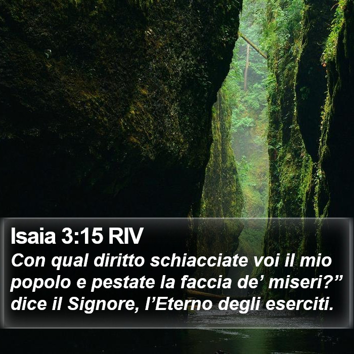 Isaia 3:15 RIV Bible Study