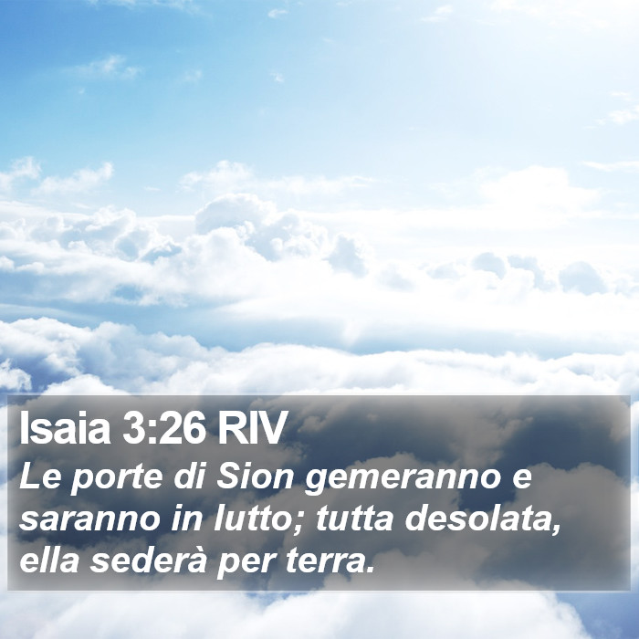 Isaia 3:26 RIV Bible Study