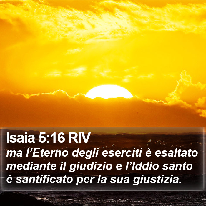 Isaia 5:16 RIV Bible Study