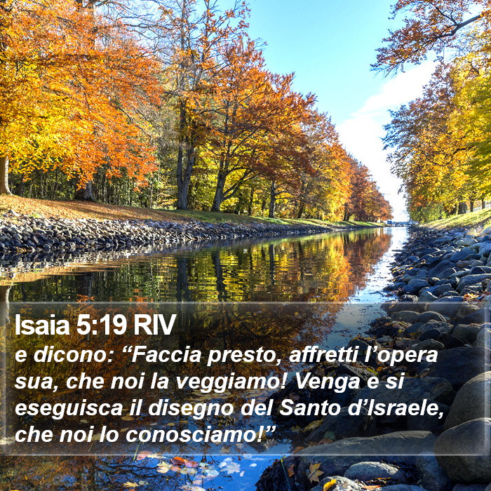 Isaia 5:19 RIV Bible Study