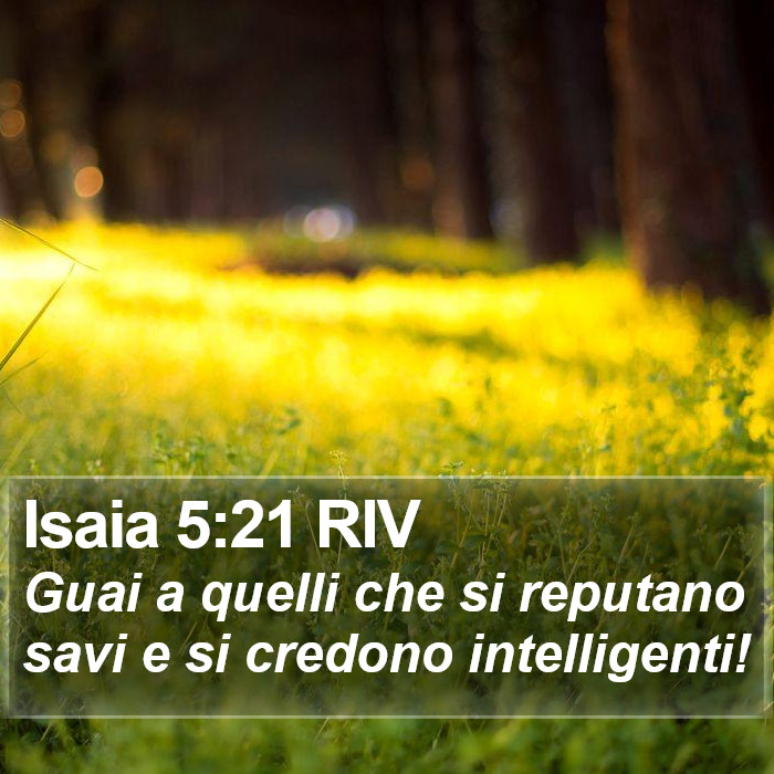 Isaia 5:21 RIV Bible Study