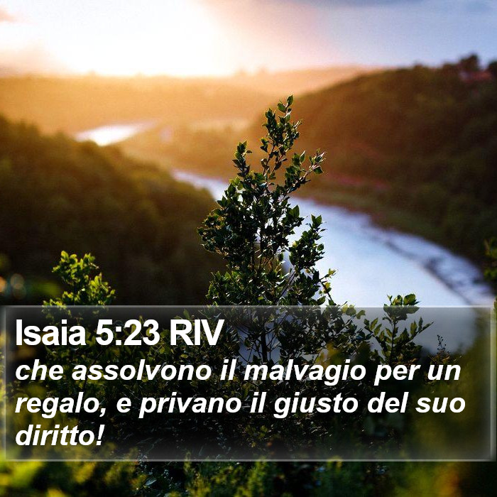 Isaia 5:23 RIV Bible Study