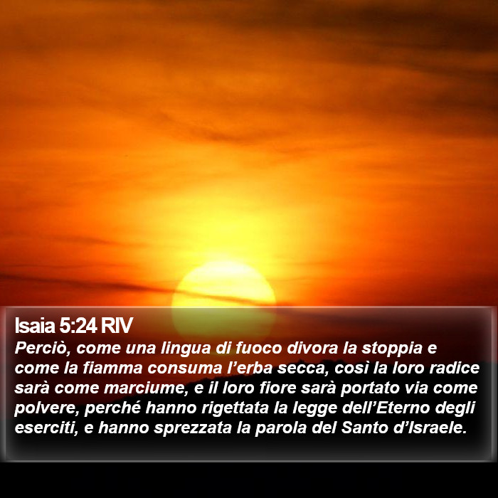 Isaia 5:24 RIV Bible Study