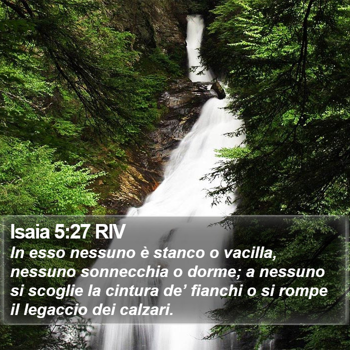 Isaia 5:27 RIV Bible Study