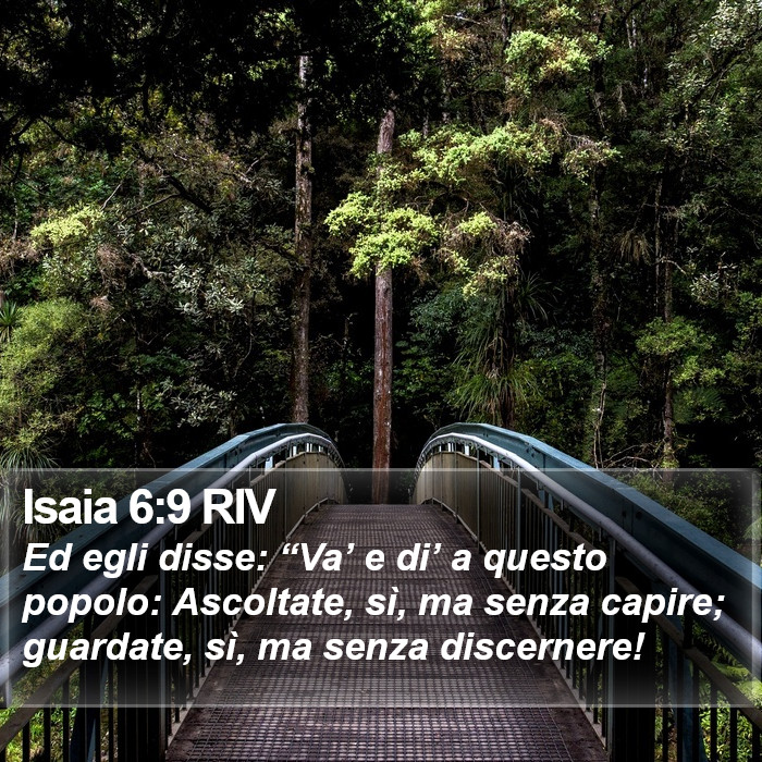Isaia 6:9 RIV Bible Study