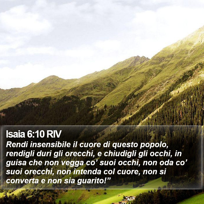 Isaia 6:10 RIV Bible Study