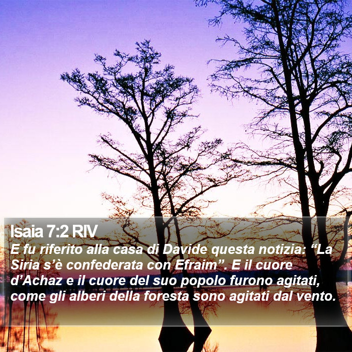 Isaia 7:2 RIV Bible Study