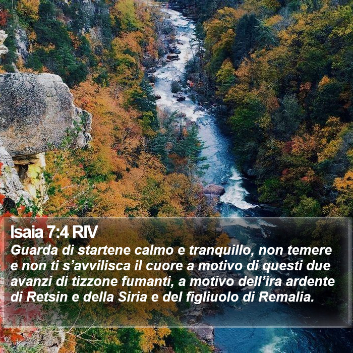 Isaia 7:4 RIV Bible Study