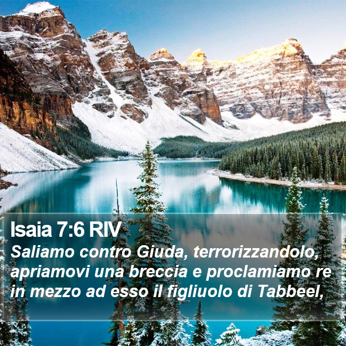 Isaia 7:6 RIV Bible Study