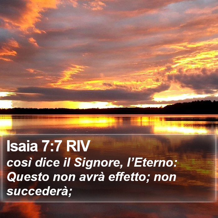 Isaia 7:7 RIV Bible Study