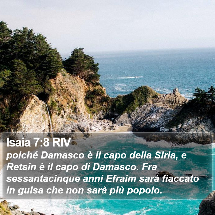 Isaia 7:8 RIV Bible Study