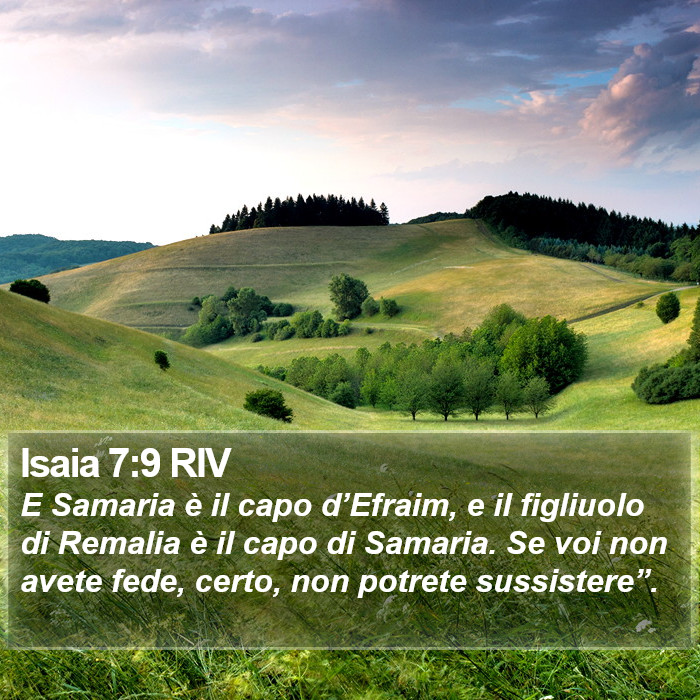 Isaia 7:9 RIV Bible Study