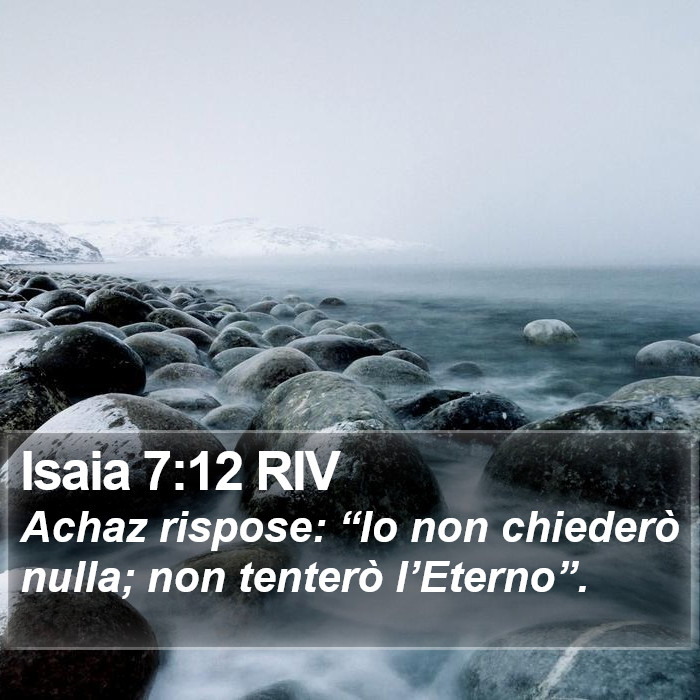 Isaia 7:12 RIV Bible Study