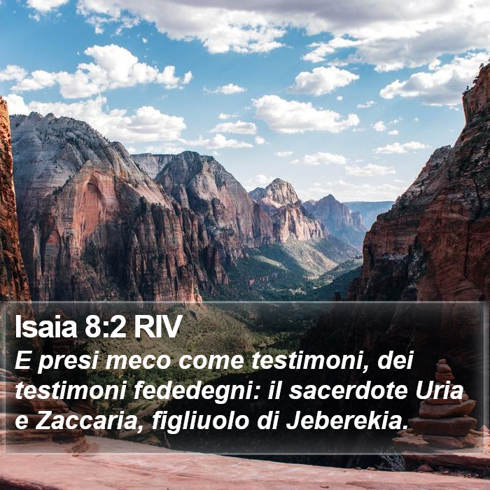 Isaia 8:2 RIV Bible Study