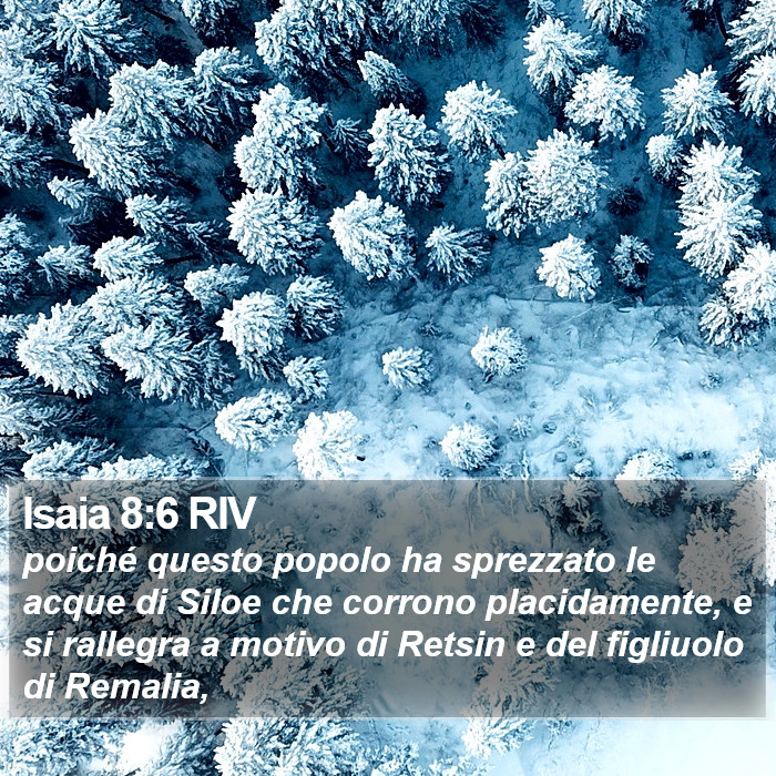 Isaia 8:6 RIV Bible Study