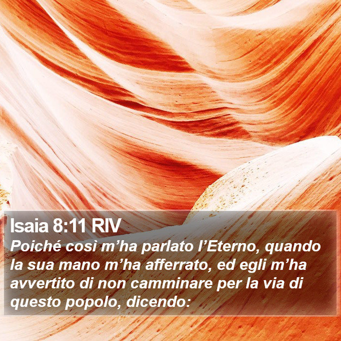 Isaia 8:11 RIV Bible Study