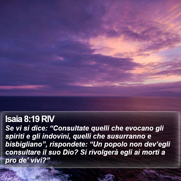 Isaia 8:19 RIV Bible Study