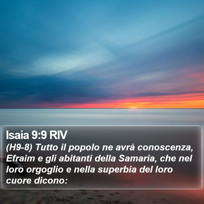 Isaia 9:9 RIV Bible Study