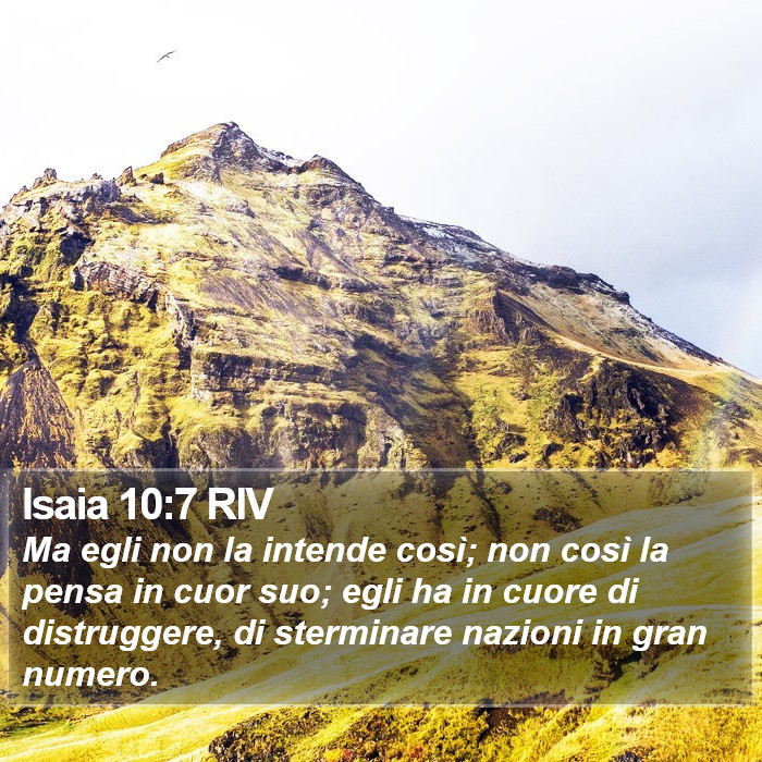 Isaia 10:7 RIV Bible Study