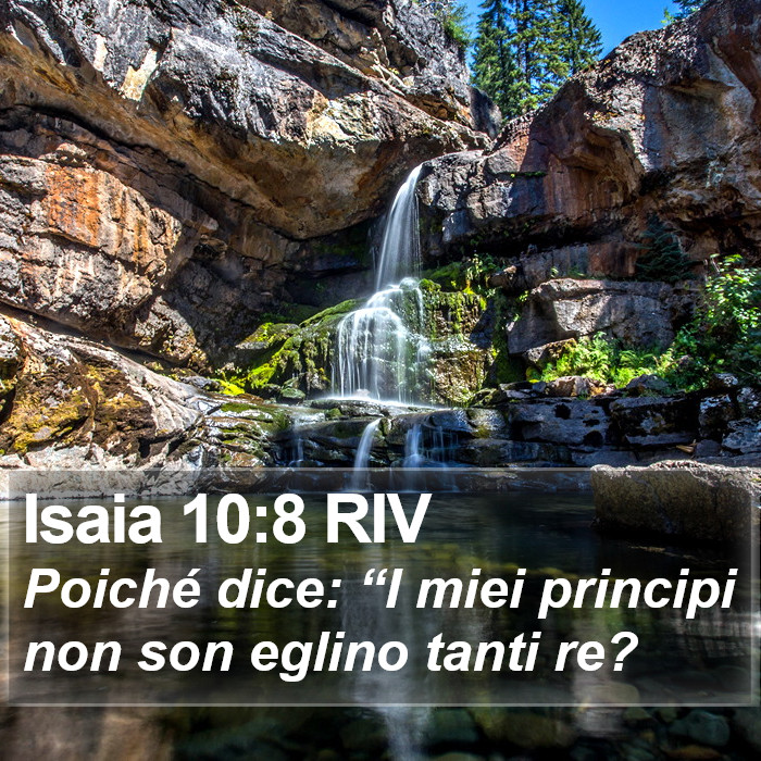Isaia 10:8 RIV Bible Study