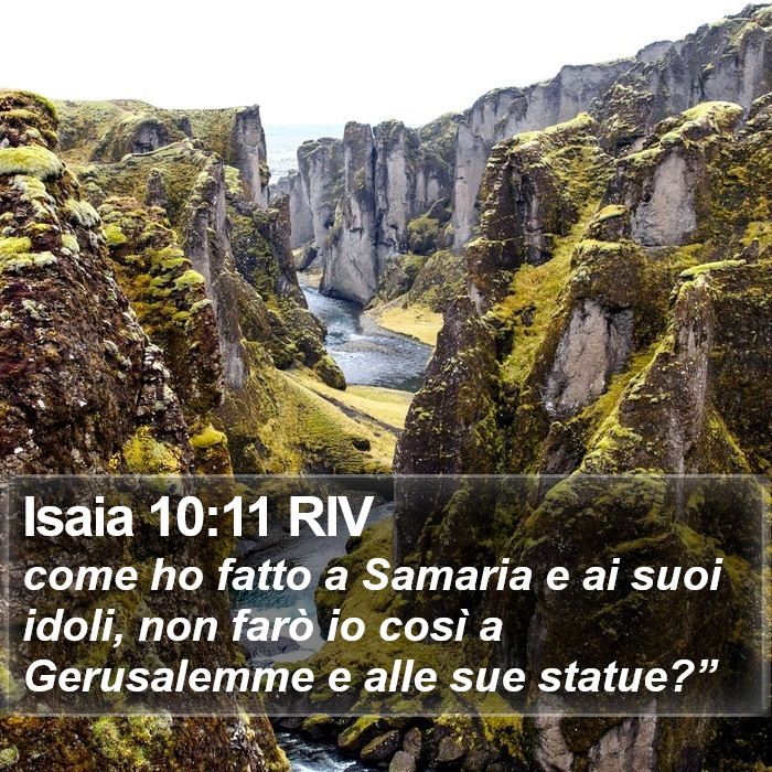 Isaia 10:11 RIV Bible Study