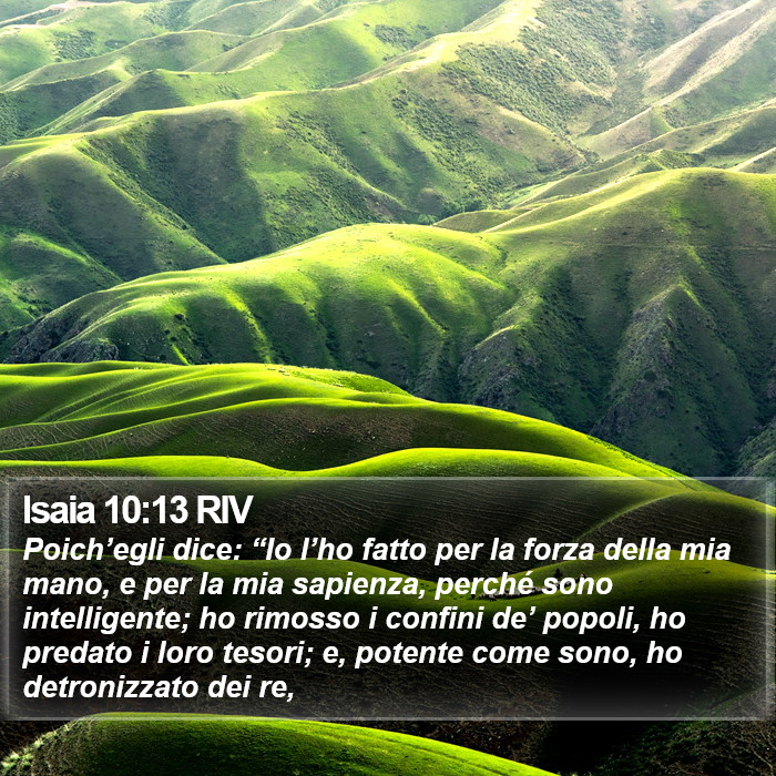 Isaia 10:13 RIV Bible Study