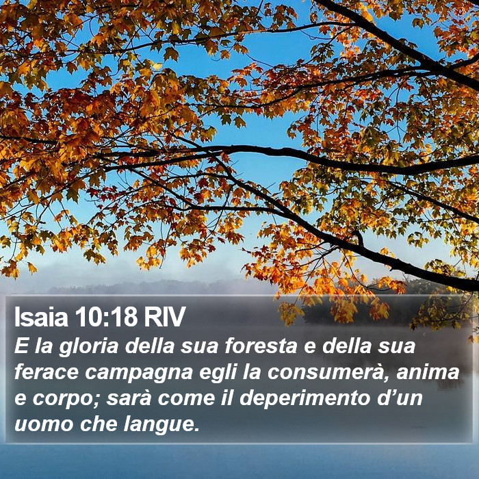 Isaia 10:18 RIV Bible Study