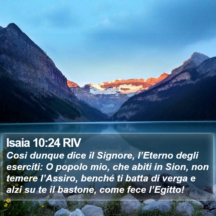 Isaia 10:24 RIV Bible Study