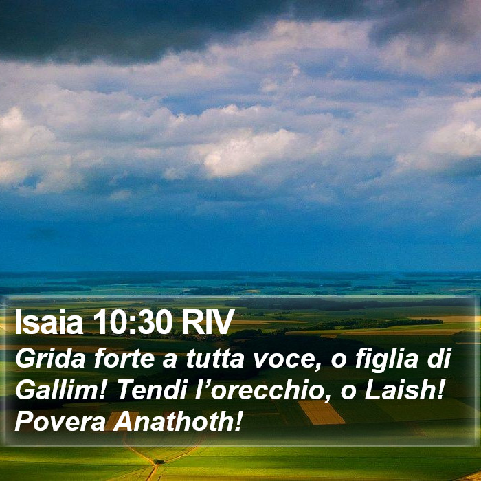 Isaia 10:30 RIV Bible Study