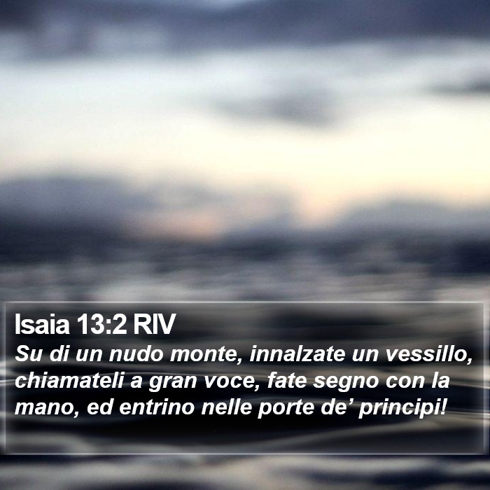 Isaia 13:2 RIV Bible Study