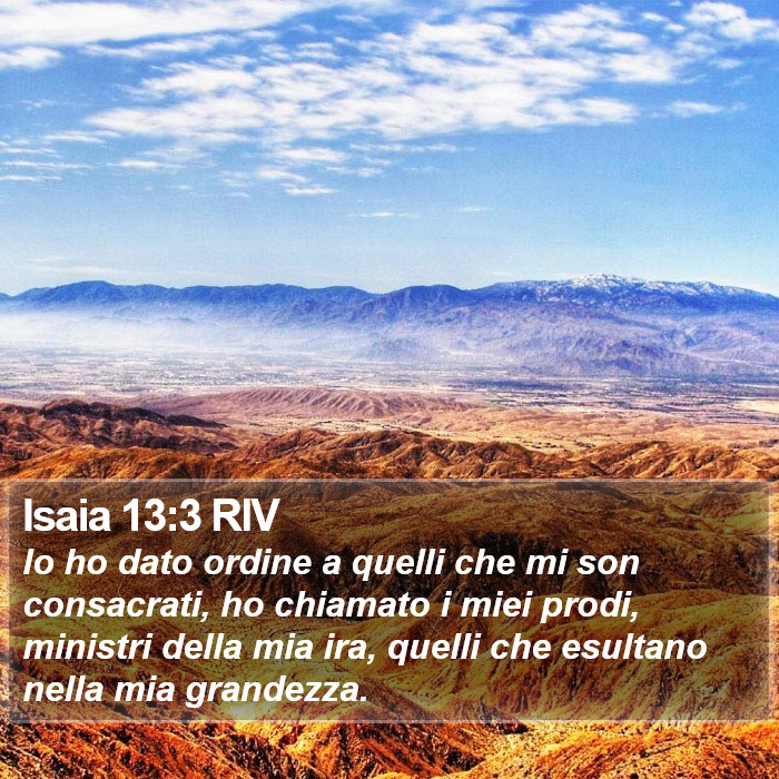 Isaia 13:3 RIV Bible Study