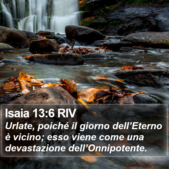Isaia 13:6 RIV Bible Study