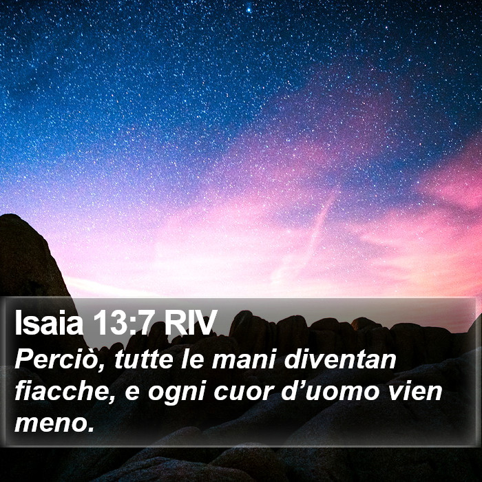 Isaia 13:7 RIV Bible Study