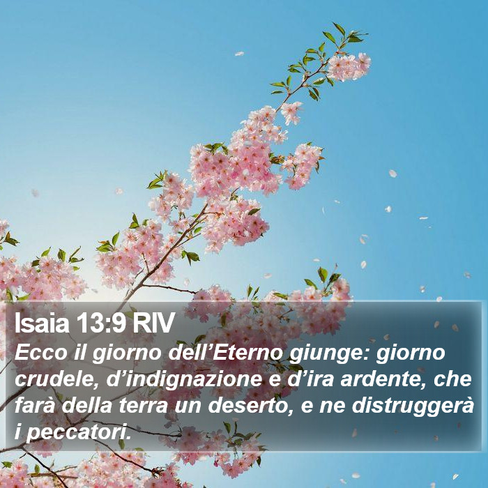 Isaia 13:9 RIV Bible Study