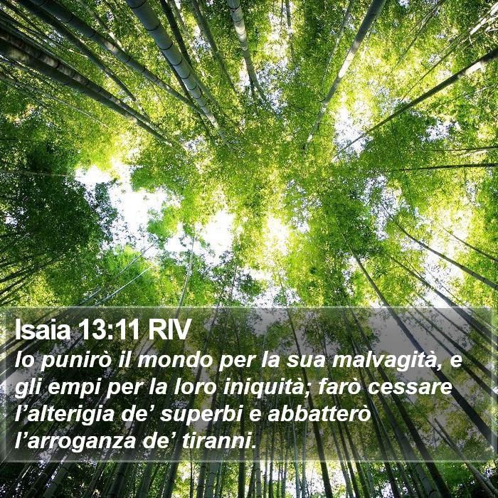 Isaia 13:11 RIV Bible Study
