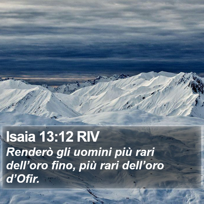 Isaia 13:12 RIV Bible Study