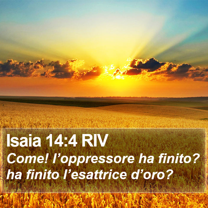 Isaia 14:4 RIV Bible Study