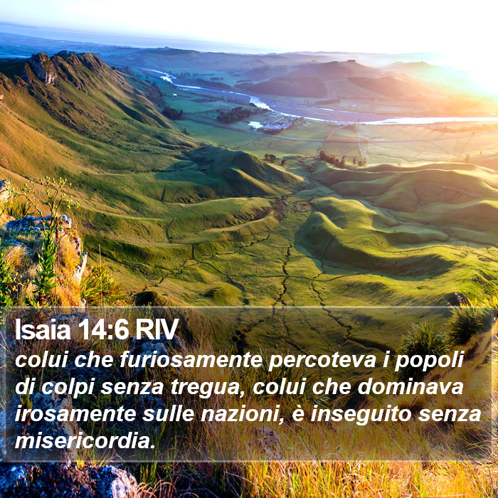 Isaia 14:6 RIV Bible Study